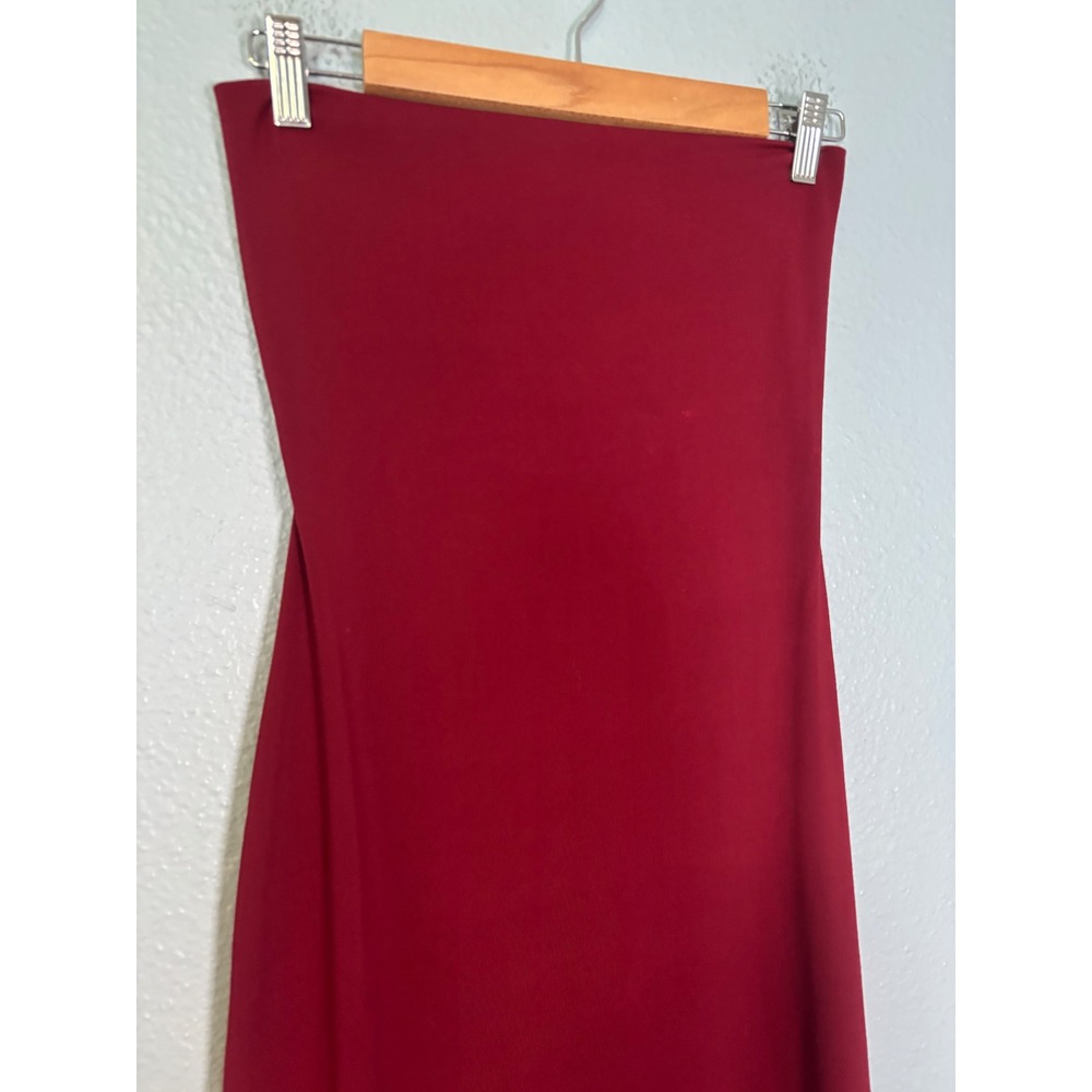 Susana Monaco Strapless Midi Dress Burgundy Wine Red Size Small - Picture 4 of 7